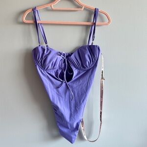 nwt house of cb purple onepiece swimsuit